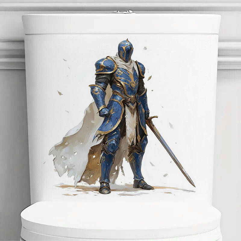 Medieval Knight Toilet Sticker - Home Decor Medieval reseña y precio