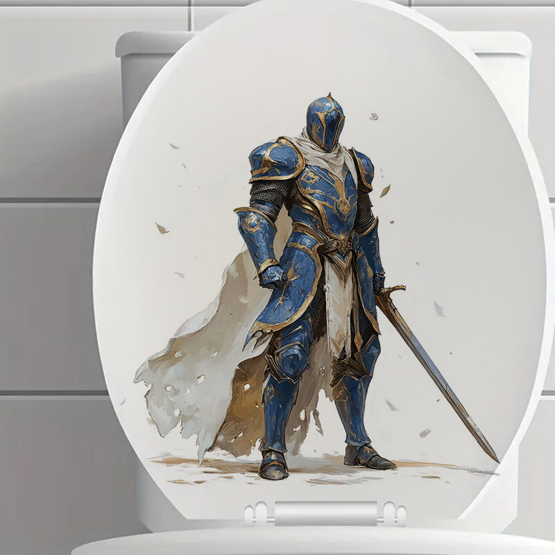 Medieval Knight Toilet Sticker - Home Decor Medieval reseña y precio