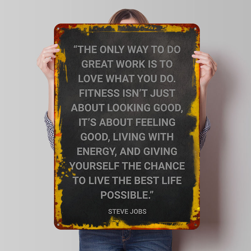 Steve Jobs Fitness Quote Metal - Home Decor Jobs reseña y precio