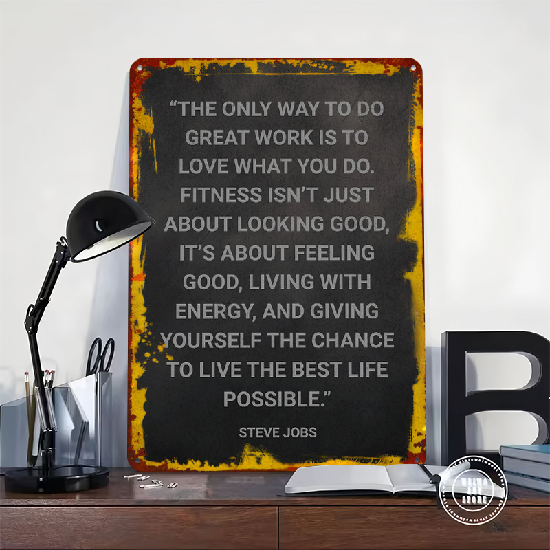 Steve Jobs Fitness Quote Metal - Home Decor Jobs reseña y precio