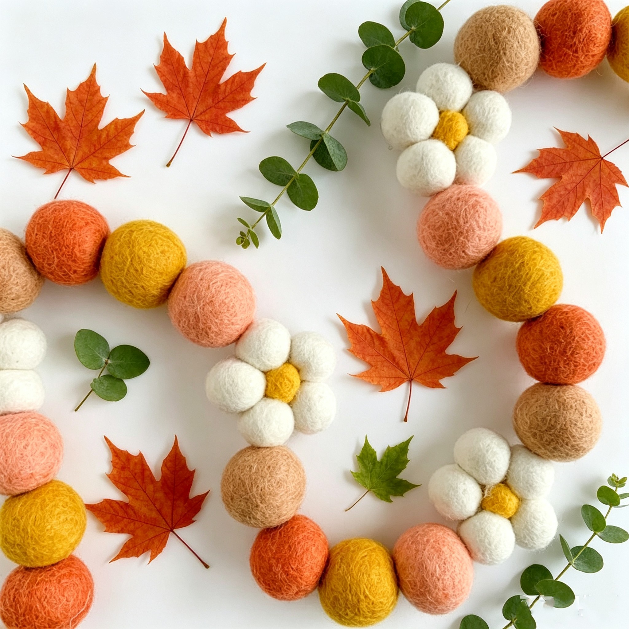Ins Wool Felt Balls Daisy Flow - Home Decor Garland reseña y precio