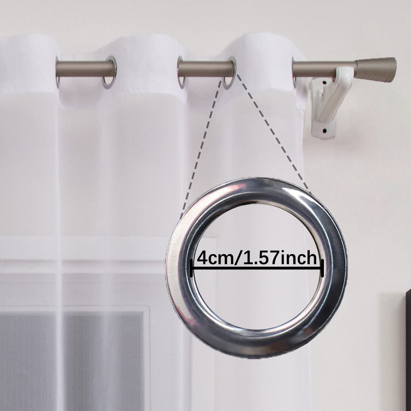 1PC White filter curtains soli - Home Decor Pt reseña y precio
