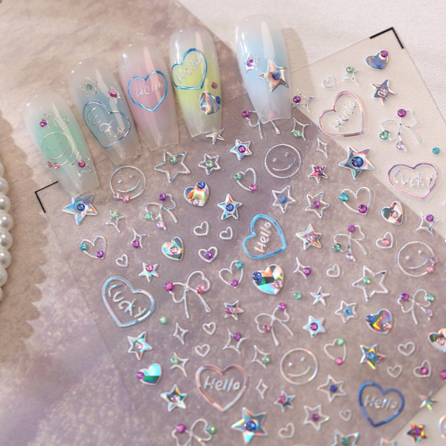 Holographic Dopamine Nail Deca - Home Decor Dopamine reseña y precio