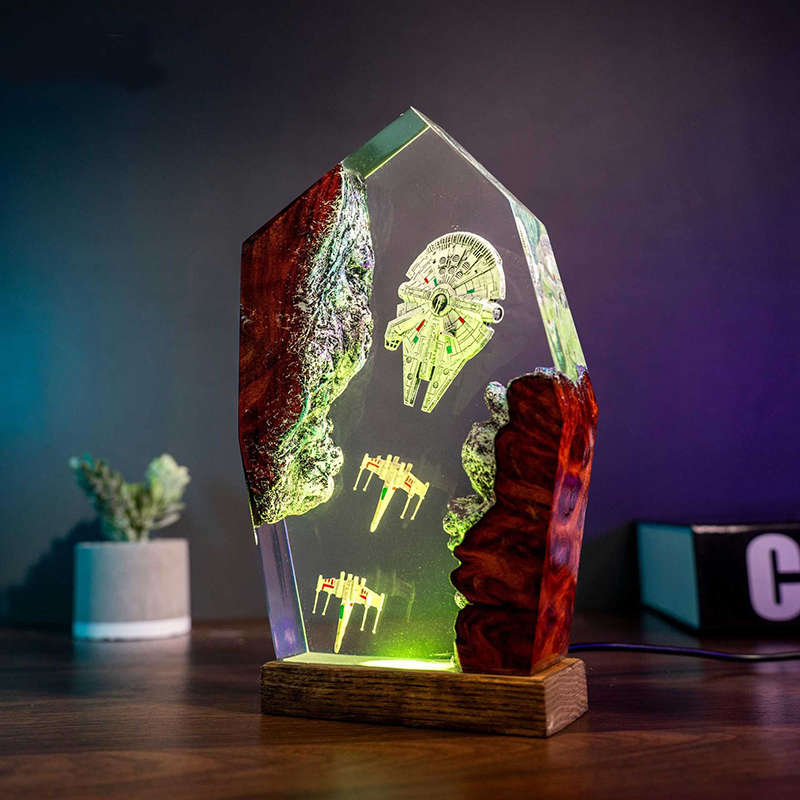 Table Resin Lamp Universe War  - Home Decor Inspo reseña y precio
