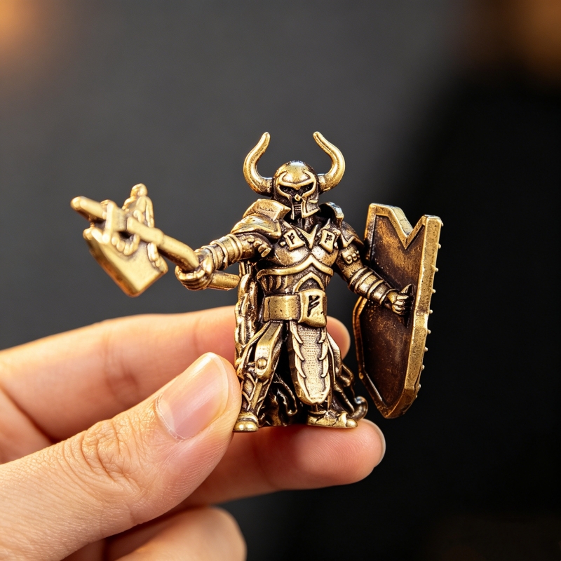 Brass Shield Warrior Figurine  - Home Decor Medieval reseña y precio