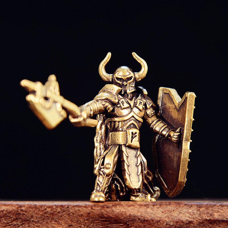 Brass Shield Warrior Figurine  - Home Decor Medieval reseña y precio