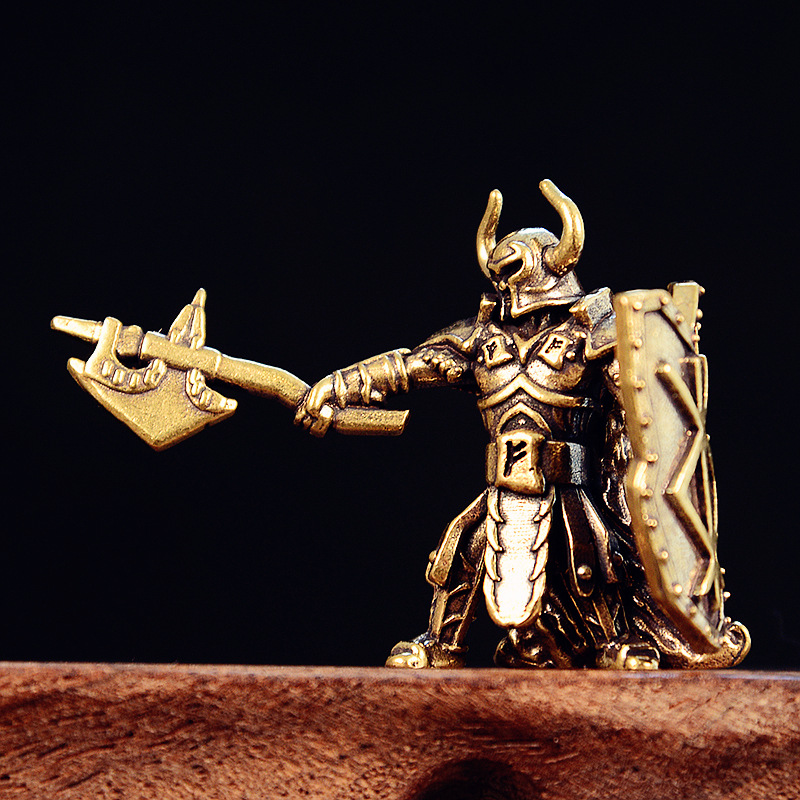 Brass Shield Warrior Figurine  - Home Decor Medieval reseña y precio