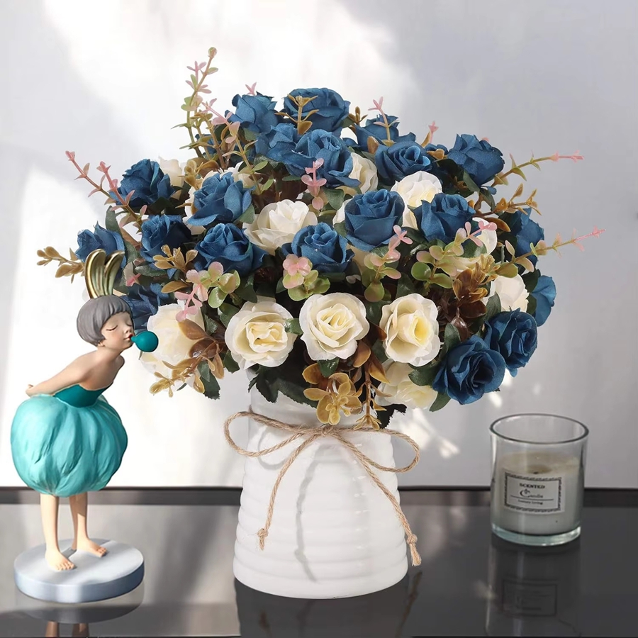 Artificial Flowers Silk Rose W - Home Decor Garland reseña y precio