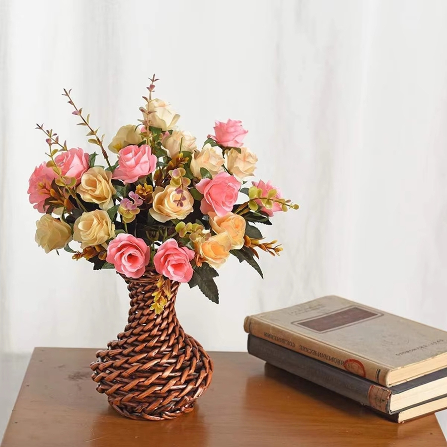 Artificial Flowers Silk Rose W - Home Decor Garland reseña y precio