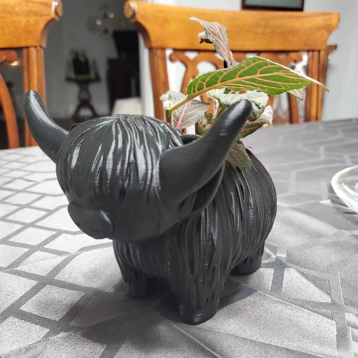 Highland Cow Resin Figurine -  - Home Decor Garden Ideas reseña y precio