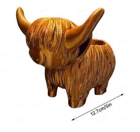 Highland Cow Resin Figurine -  - Home Decor Garden Ideas reseña y precio