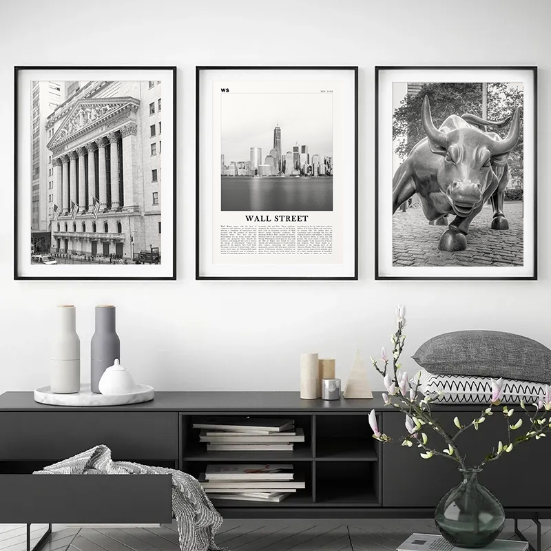Vintage Black&White Wall Stree - Home Decor Exchange reseña y precio