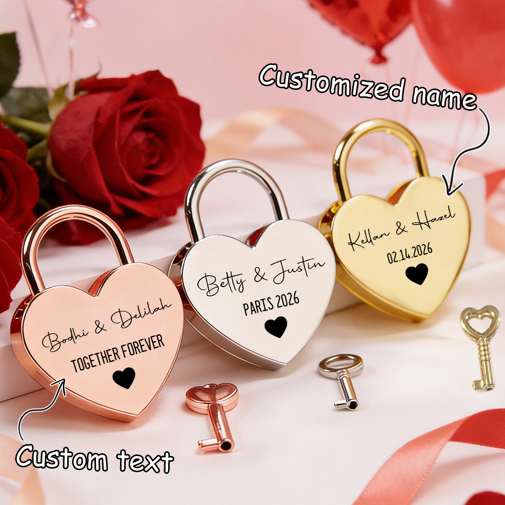 Custom Name Heart-Shaped Padlo - Home Decor Inspo reseña y precio