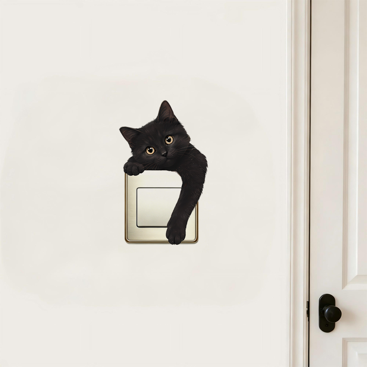 Cute Black Cat Light Switch Wa - Home Decor Outlet reseña y precio