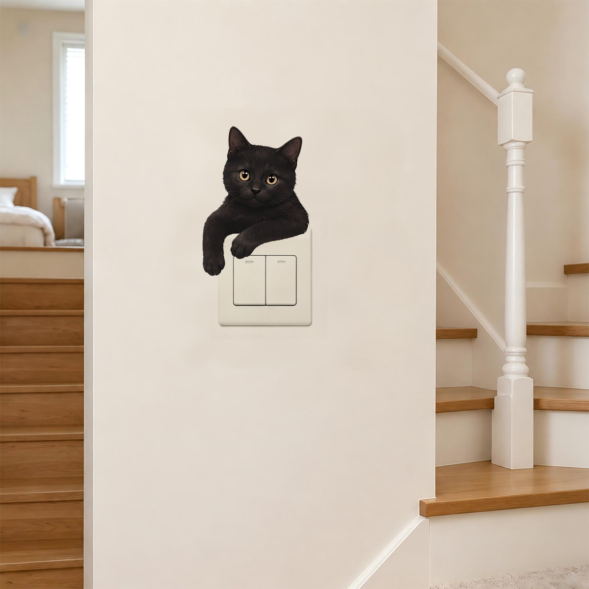 Cute Black Cat Light Switch Wa - Home Decor Outlet reseña y precio