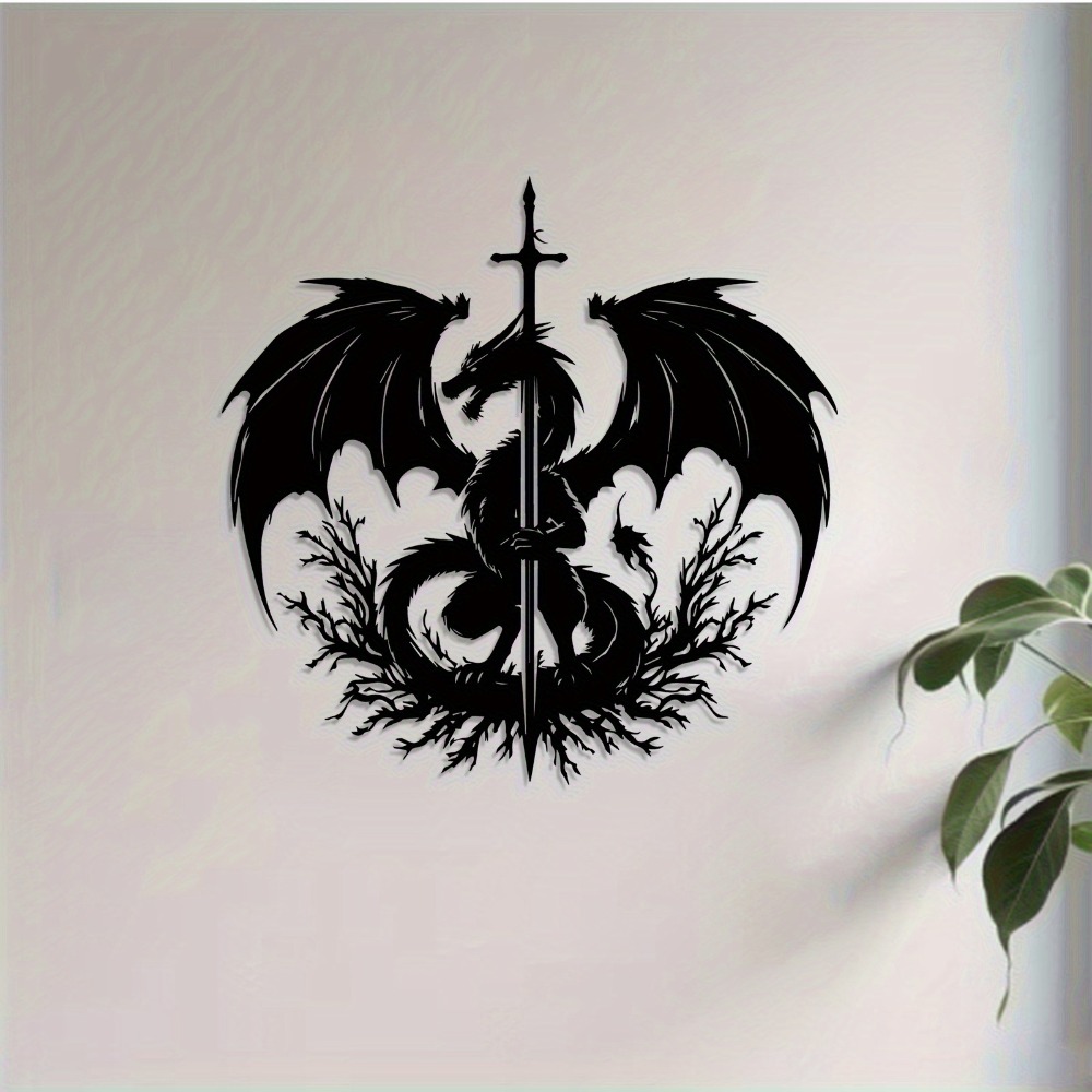 1pc Dragon Sword Metal Wall Ar - Home Decor Medieval reseña y precio