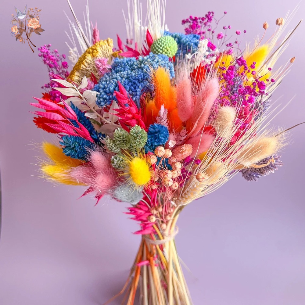 Colorful Dried Flowers Wedding - Dried Flower Bouquet reseña y precio