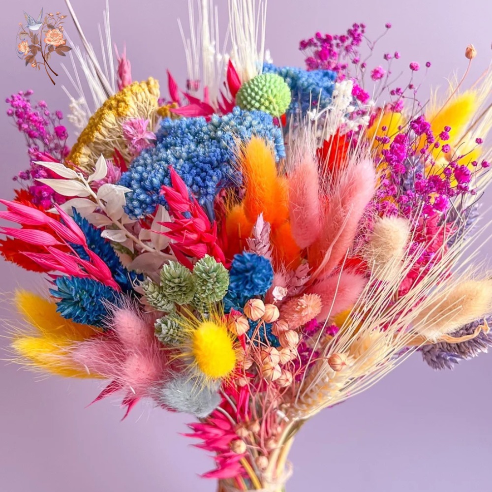 Colorful Dried Flowers Wedding - Dried Flower Bouquet reseña y precio
