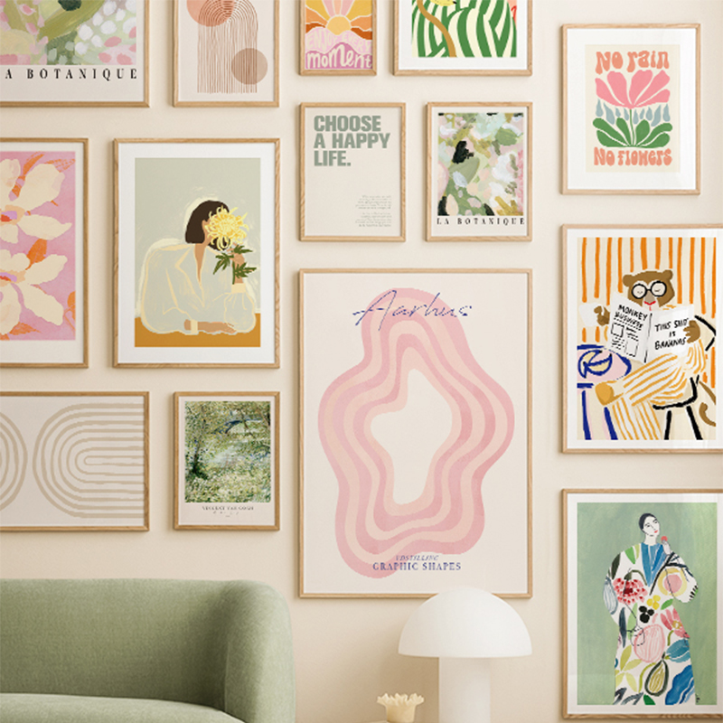 Bear Abstract Lines Rainbow Bo - Home Decor Pt reseña y precio