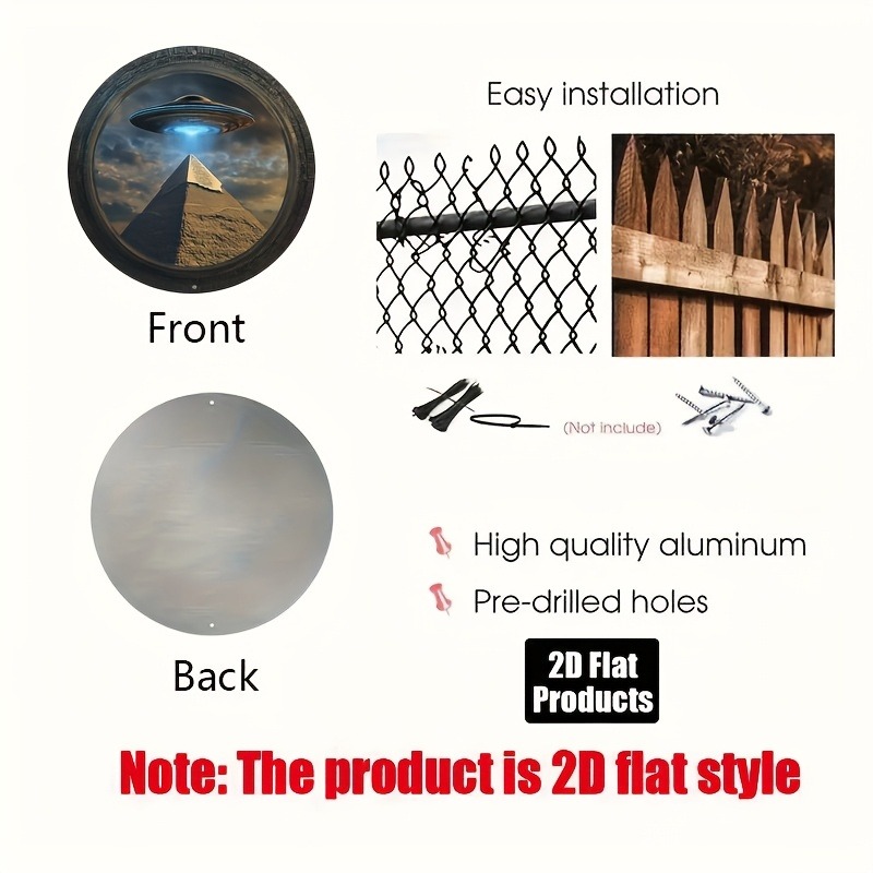 Pyramid UFO Theme Round Alumin - Home Decor Kolkata reseña y precio