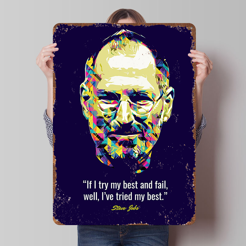 Steve Jobs Quotes Tinplate Pos - Home Decor Jobs reseña y precio
