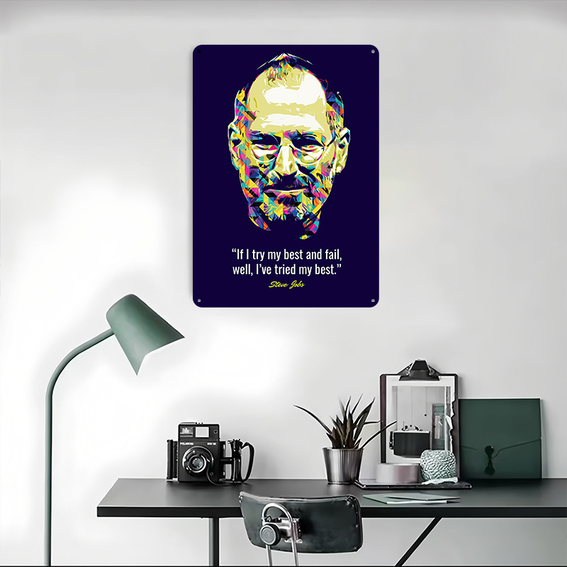 Steve Jobs Quotes Tinplate Pos - Home Decor Jobs reseña y precio