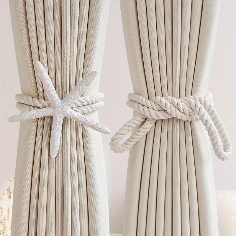 2PCS Natural Starfish Curtain  - Home Decor Curtains reseña y precio