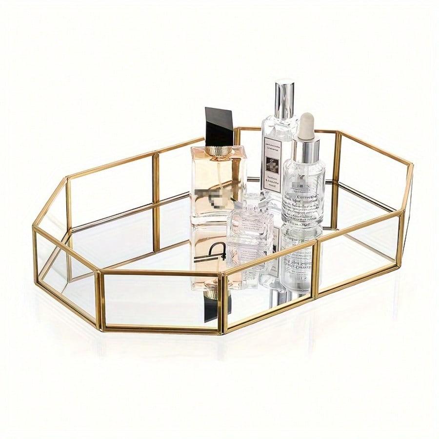 Elegant Golden-Framed Glass Mi - Vanity Home Decor reseña y precio