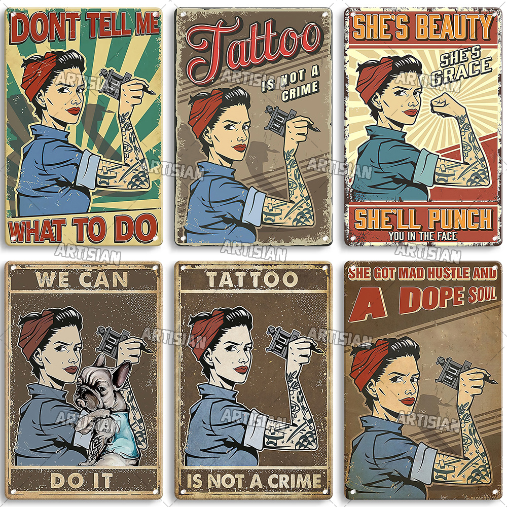 Artisian Tattoo Retro Metal Po - Home Decor Jobs reseña y precio