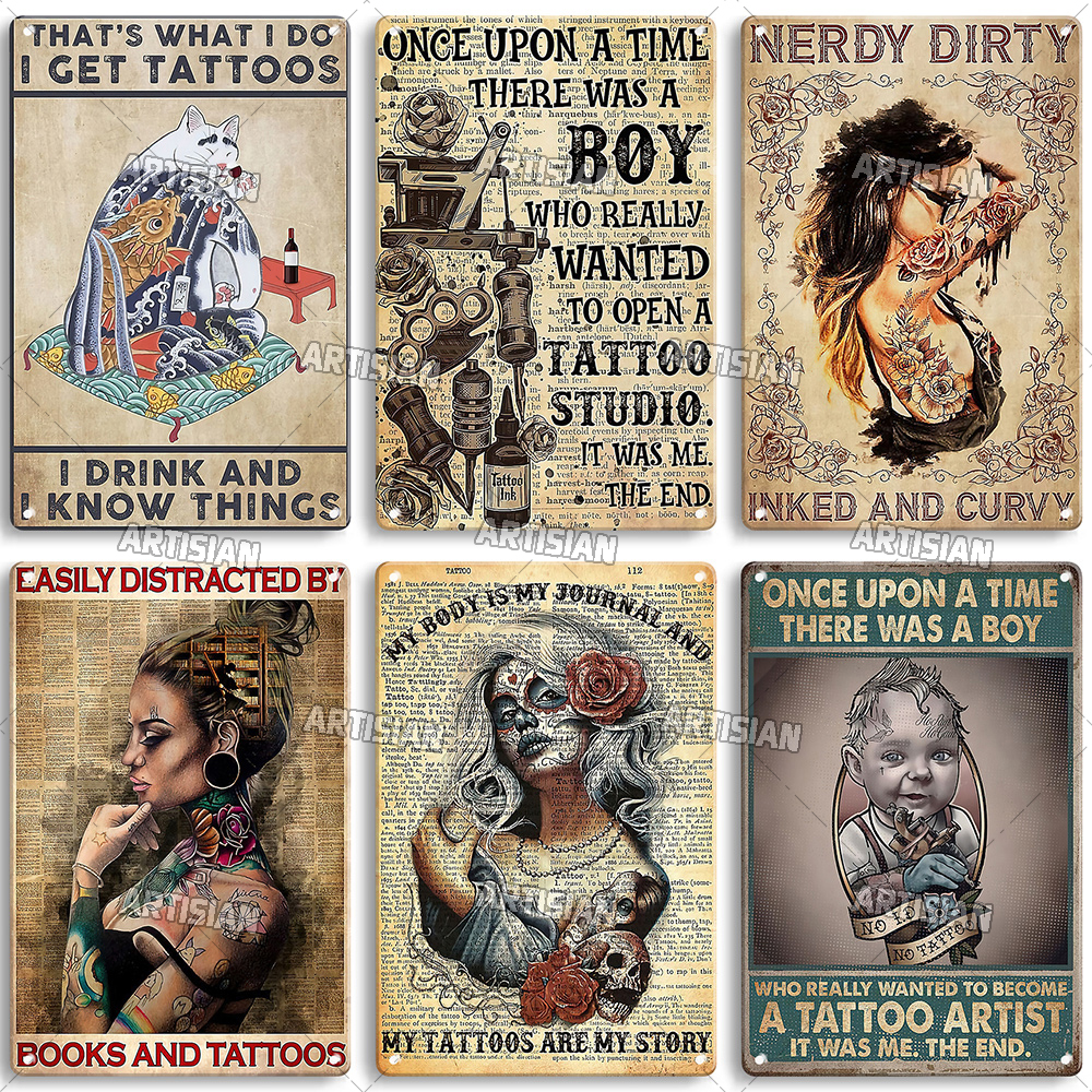 Artisian Tattoo Retro Metal Po - Home Decor Jobs reseña y precio