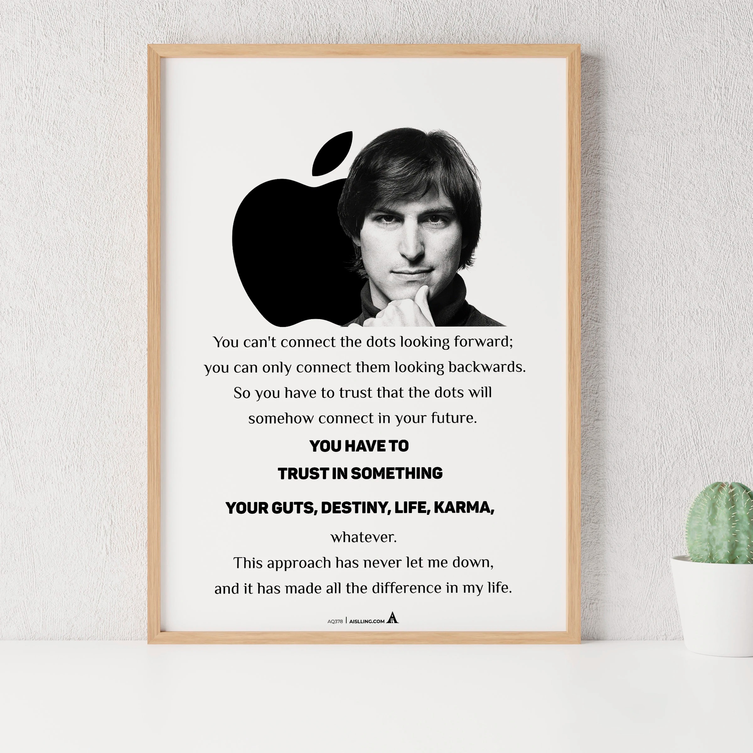 Motivational Steve Jobs Portra - Home Decor Jobs reseña y precio