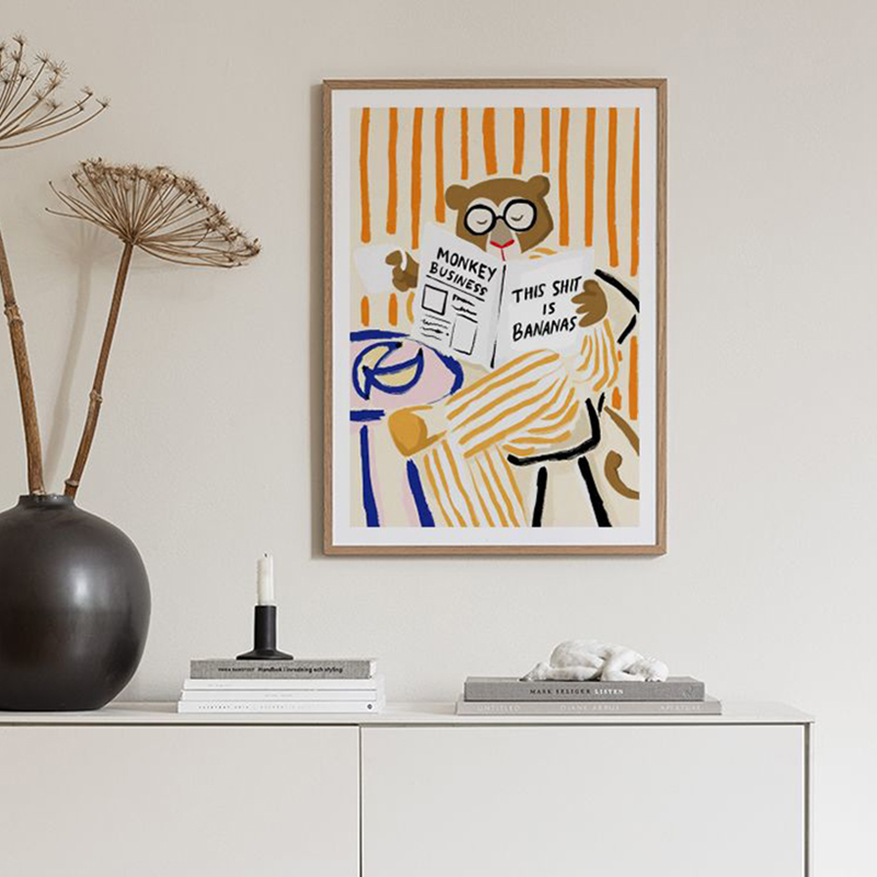 Frameless Bear Abstract Lines  - Home Decor Pt reseña y precio