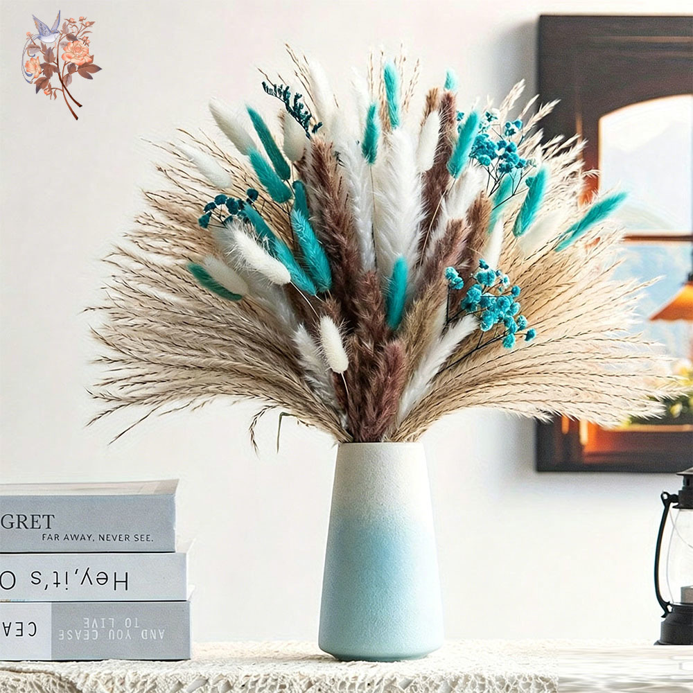 Mixed Natural Dried Pampas Gra - Dried Flower Bouquet reseña y precio