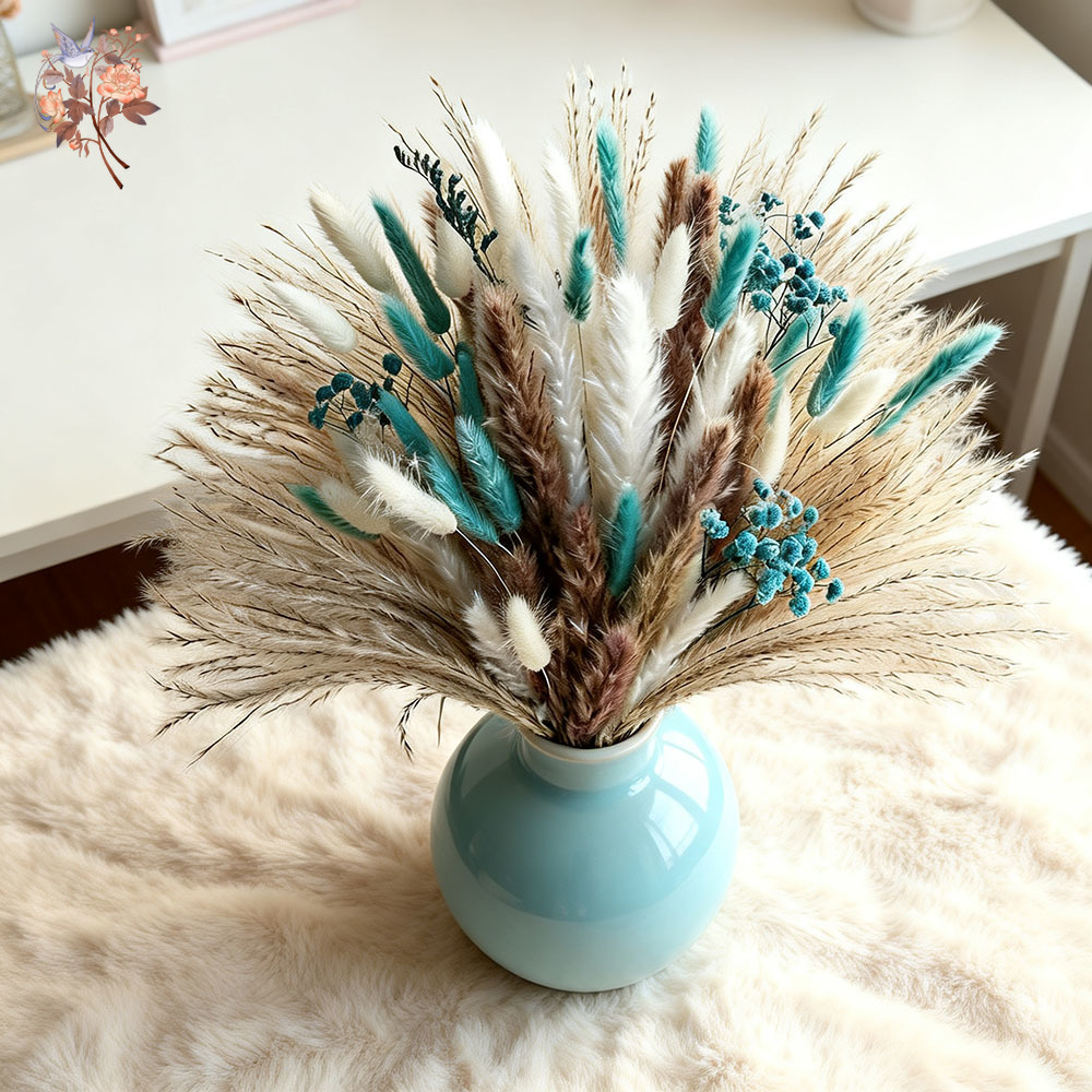 Mixed Natural Dried Pampas Gra - Dried Flower Bouquet reseña y precio