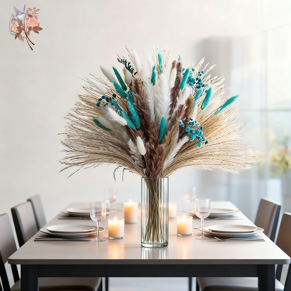 Mixed Natural Dried Pampas Gra - Dried Flower Bouquet reseña y precio