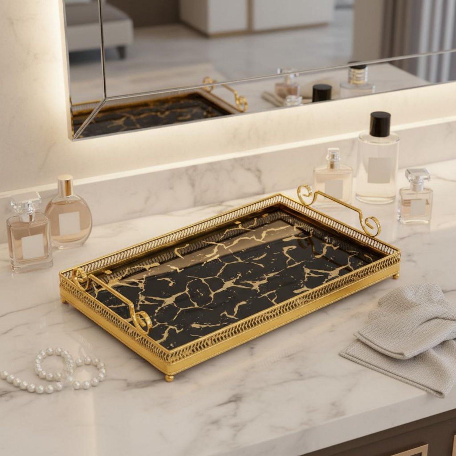 Decorative Mirror Tray Nordic  - Vanity Home Decor reseña y precio