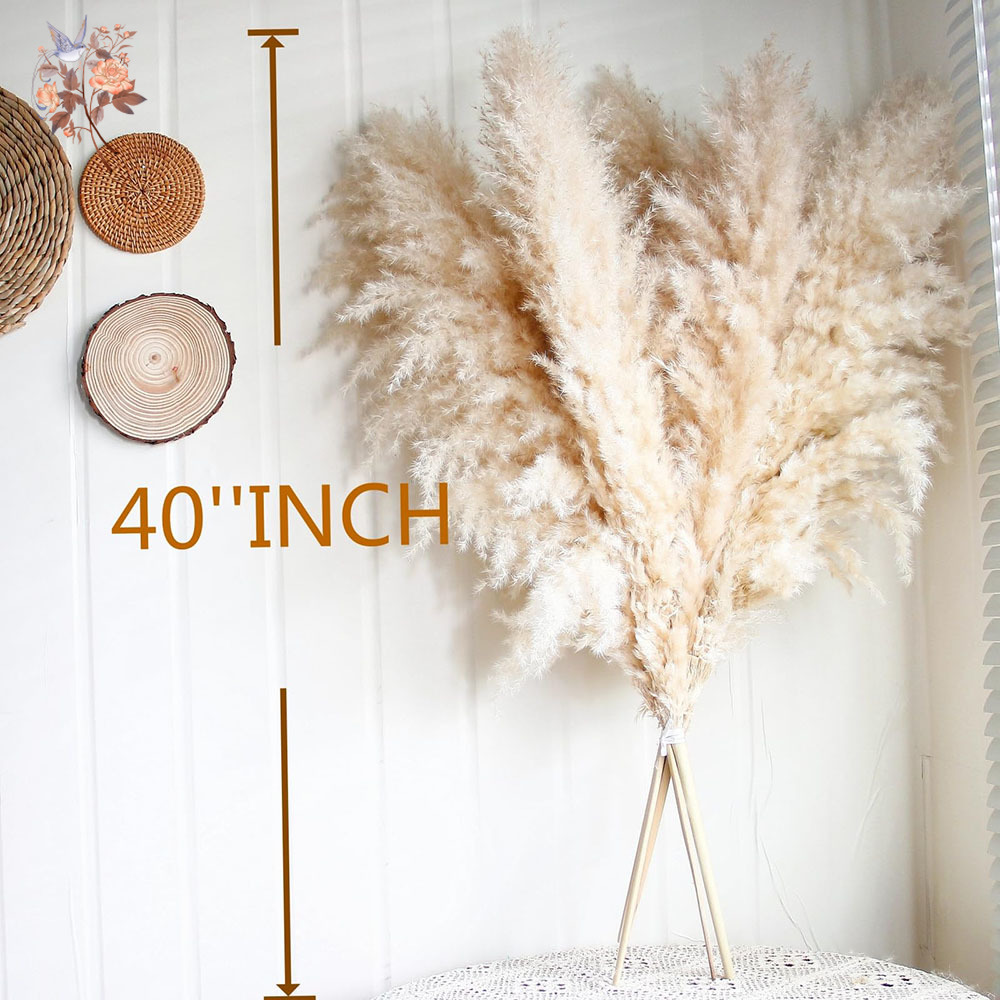 110cm 10/30Pcs Large Fluffy Na - Dried Flower Bouquet reseña y precio
