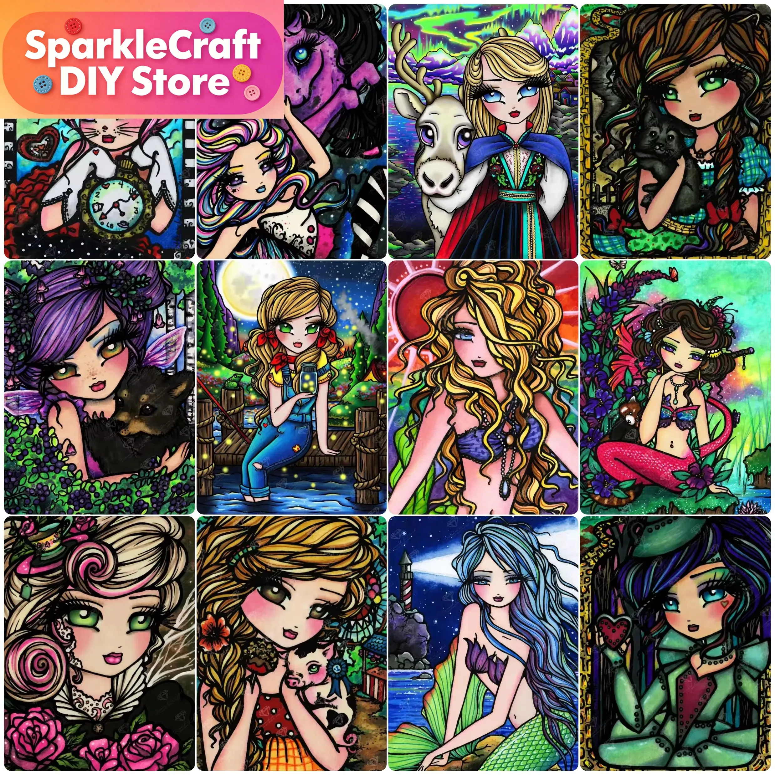 NEW Artistic Cartoon Drawing P - Home Decor Handicraft reseña y precio