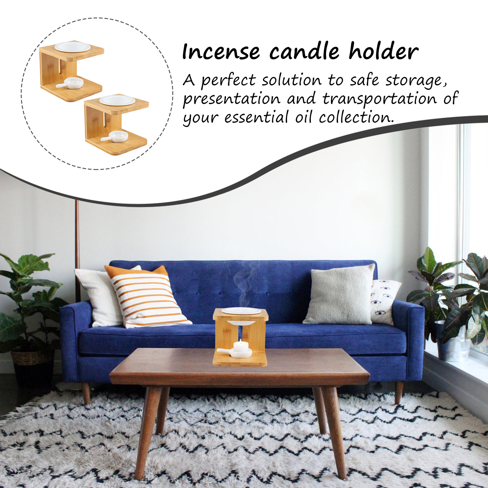 2Sets Bamboo Incense Burner Te - Home Decor Essentials reseña y precio