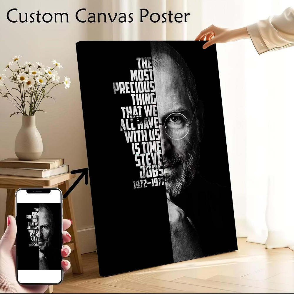 Steve Jobs Canvas Poster Wall  - Home Decor Jobs reseña y precio