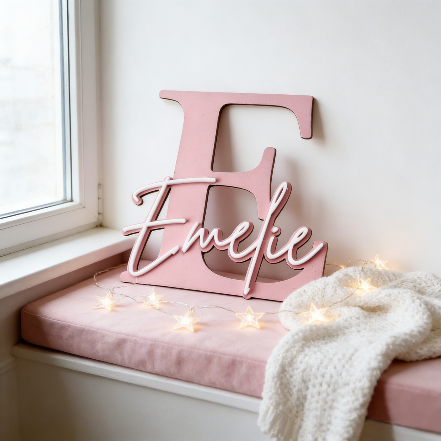 1pc Double-layer Wooden Name D - Home Decor Inspo reseña y precio