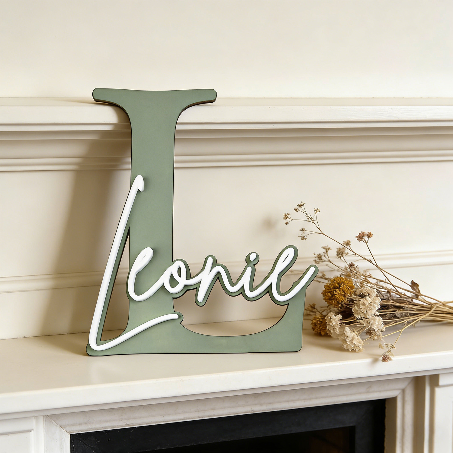 1pc Double-layer Wooden Name D - Home Decor Inspo reseña y precio