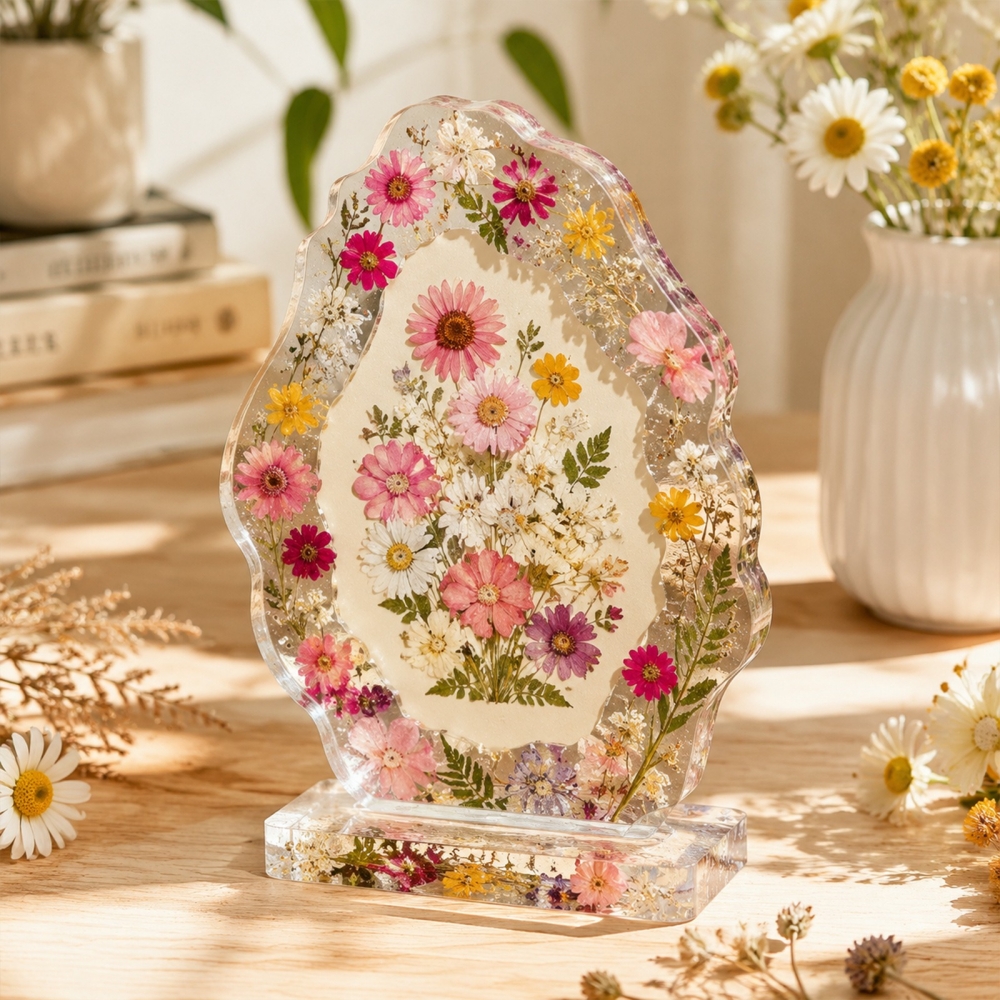S0305 Love Heart Shell Photo F - Dried Flower Bouquet reseña y precio