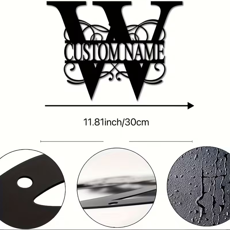 Classic Custom Monogram Metal  - Home Decor Design reseña y precio