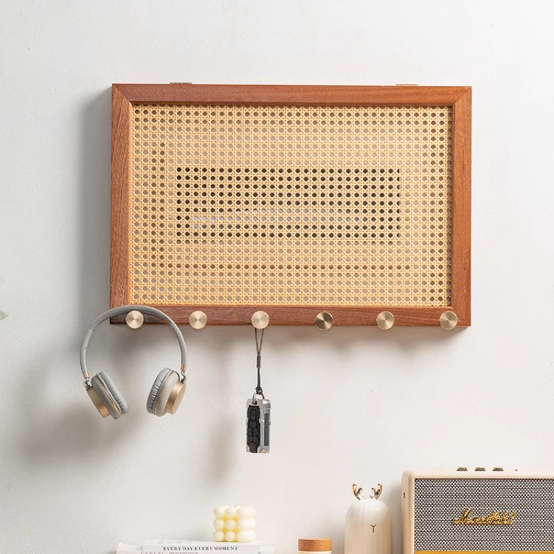 Wood Woven Rattan Electrical B - Home Decor Furniture reseña y precio