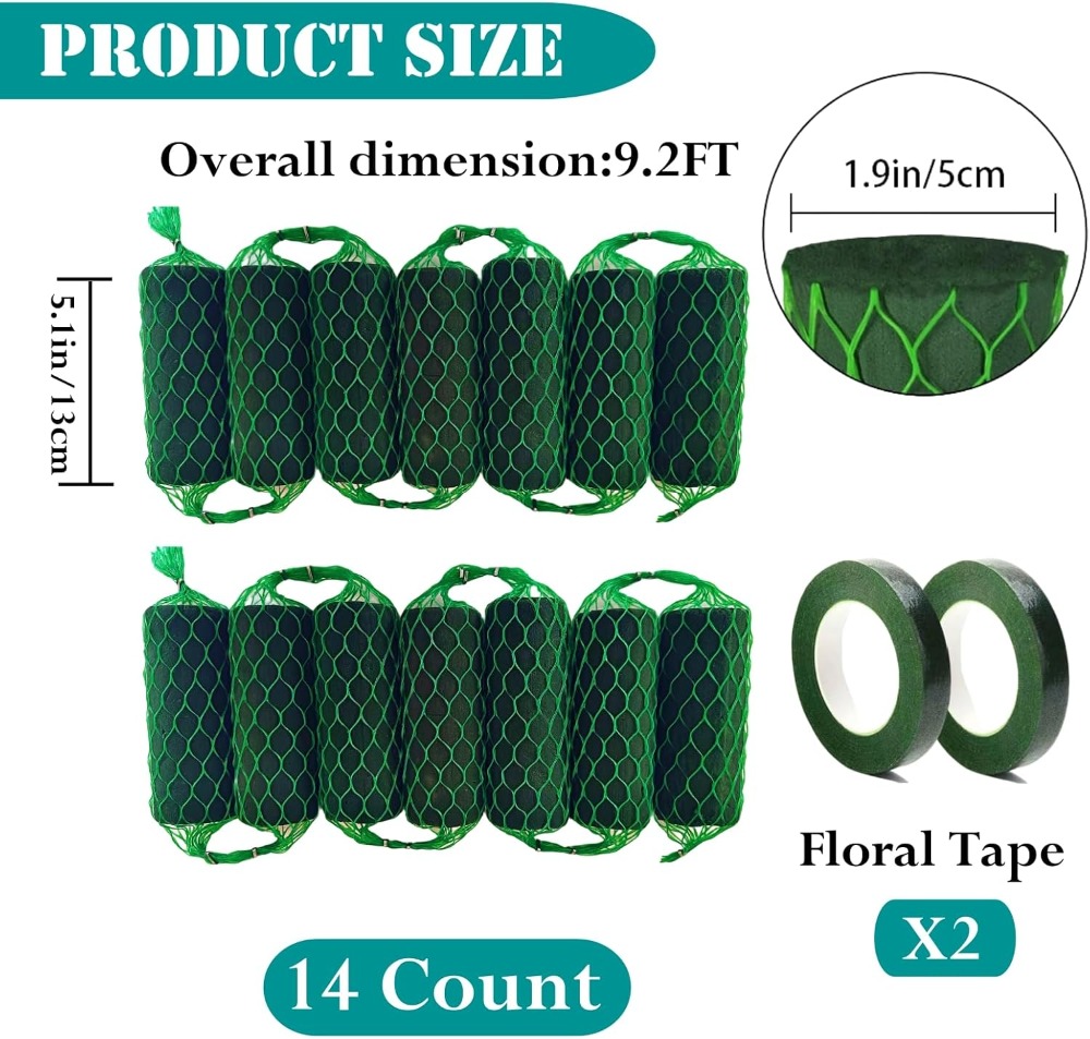 14Pcs 9.2Ft Floral Foam Garlan - Home Decor Garland reseña y precio