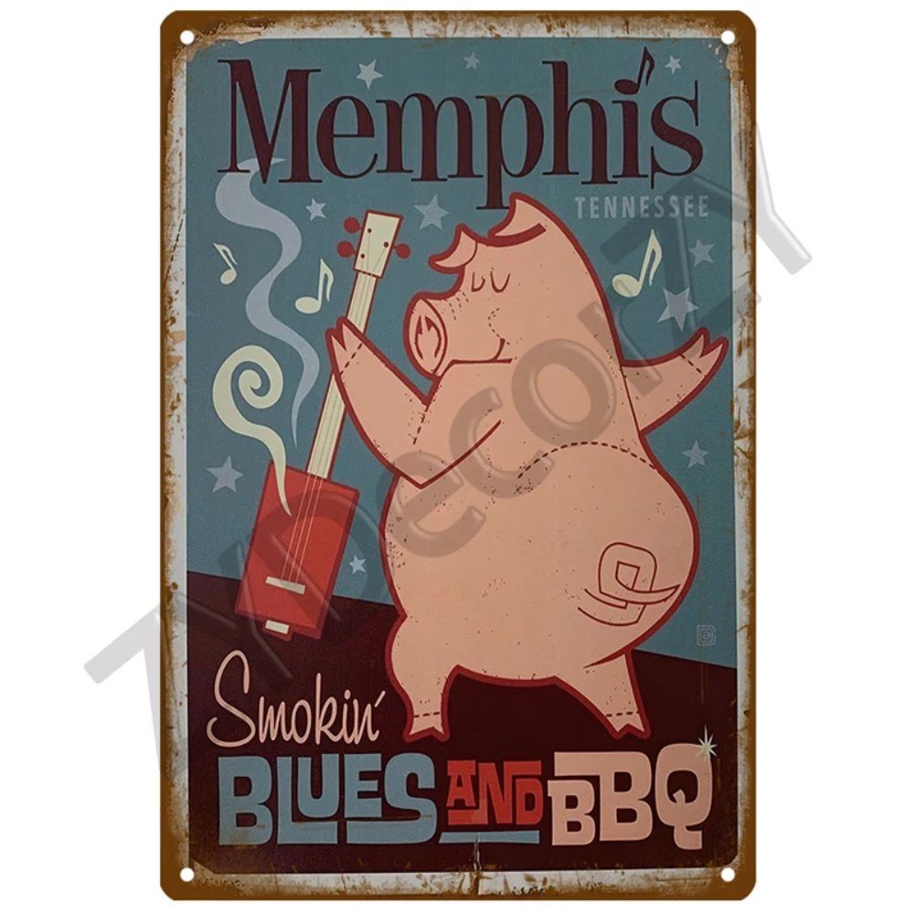 Retro BBQ Sign - Vintage Wall  - Home Decor Kolkata reseña y precio