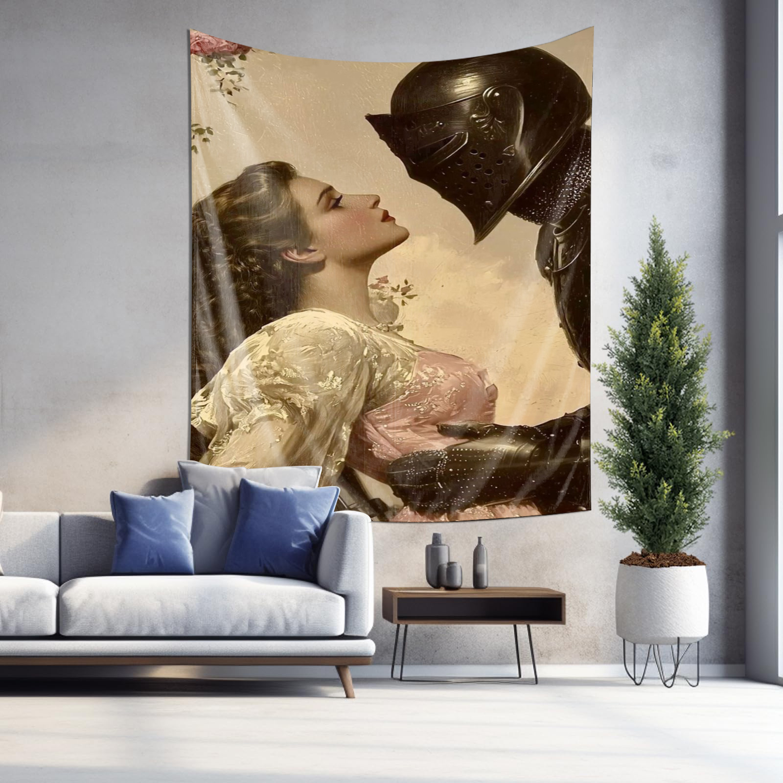 Elegant Knight and Lady Tapest - Home Decor Medieval reseña y precio